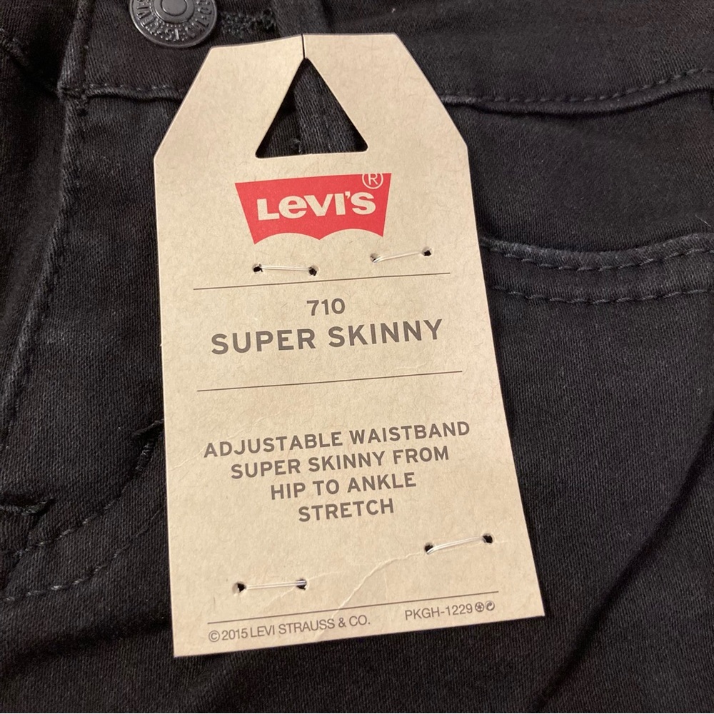 Girls 2T Levi’s 710 Super Skinny Jeans Black NWT - Picture 5 of 13